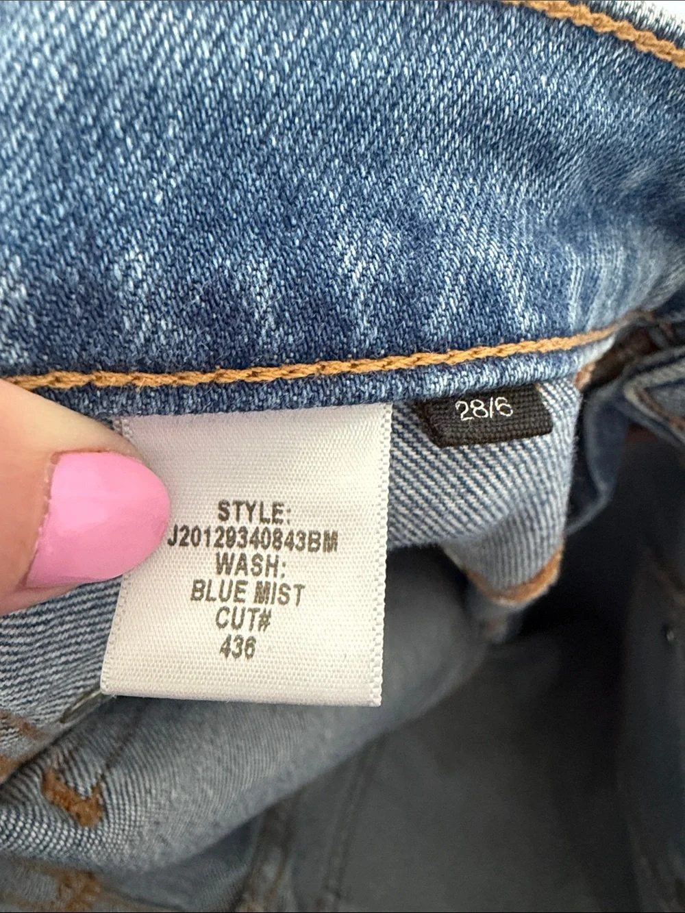 Veronica Beard Ryleigh High-Rise Slim Straight Jeans Size 28/6 Button Fly - Picture 7 of 10